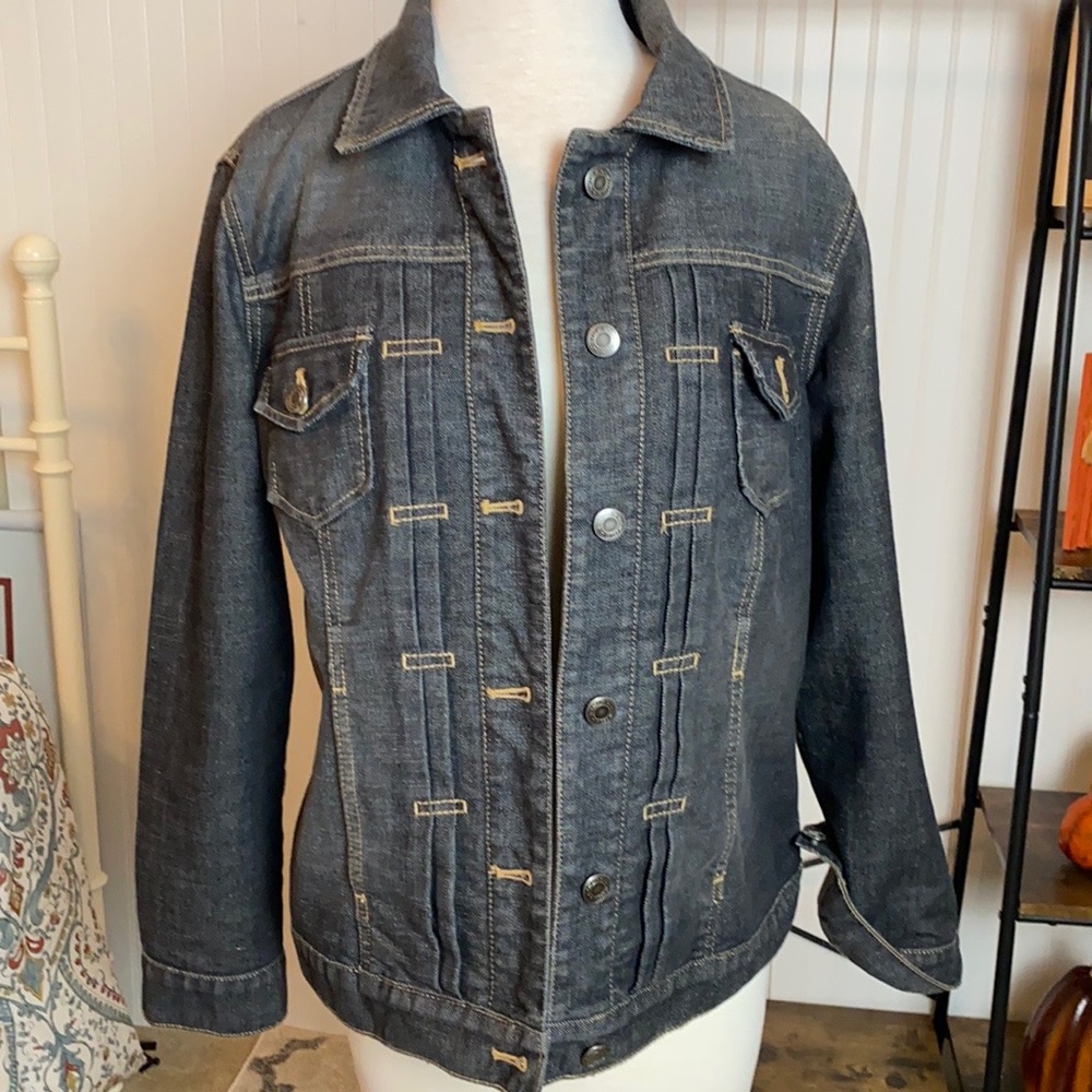 Chico’s denim jacket platinum collection gently worn